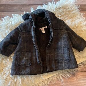 Bonpoint Soft Wool Duffle Coat with Sherpa Lining